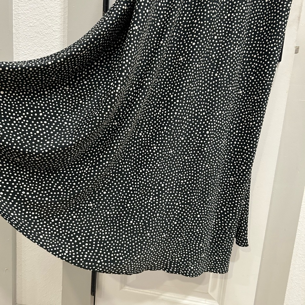 SOLD Vintage Valentino Intimo Black Polkadots Night Gown + Wrap Dress Set - Picture 12 of 16